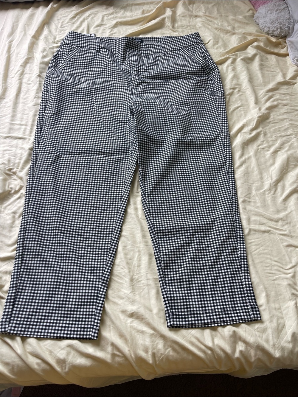 Mario Serrani Black & White Gingham Chinos